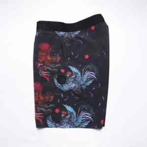 Shorts Holgados de Verano Estilo Hip Hop, de Algodón Grueso, con Estampado de Llamas en Toda la Superficie, Transpirables y con Efecto de Capa - Product Image 2