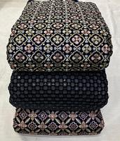Tissu en velours tricoté Dobby brodé Maruti Sai Designer 9000, antistatique, lourd, 120 GSM, sur mesure, pour vêtements de mariage et de fête