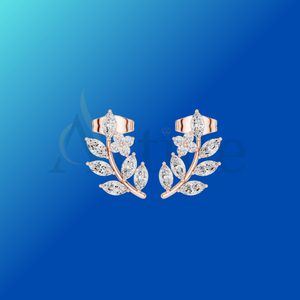 เครื่องประดับหรูหราน้ำหนักเบาสำหรับผู้หญิงแหวนเพชรโมอิสสี่แฉก S925คลาสสิกสีเงินและต่างหูฝังเรียบง่ายดีไซน์หรูหรา - Product Image 1