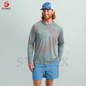 Sweat à capuche de pêche uni à manches longues de haute qualité protection Sweat à capuche Performance à séchage rapide - Product Image 2