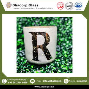 Premium Quality Home Decor Best Style Gold Foil Finish Candle <b>Glass</b> Available at Factory Price - Product Image 2