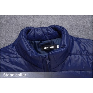 Chaqueta de plumón a prueba de viento para hombre Chaqueta acolchada tejida con soporte de invierno Logotipo personalizado - Product Image 6