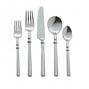 Juego de cubiertos de vajilla de acero inoxidable para restaurante directo de fábrica de tendencia industrial a precio mayorista nuevo diseño - Product Image 6