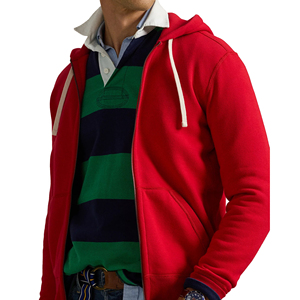 Sudadera con capucha de forro polar 100% algodón para hombre, de corte regular, peso pesado, con cremallera, estilo urbano, hombro caído, informal, para invierno, venta al por mayor - Product Image 4