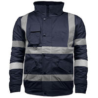 Oferta 2025: Ropa de Alta Visibilidad Unisex en Amarillo/Azul Marino, Poliéster, Impermeable, Certificación CE, Resistente a la Abrasión, para Minería y Construcción