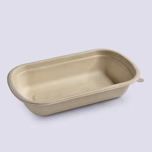 กล่องรูปทรงเปลือกหอย 500 ชิ้น - กล่องแซนวิชสำหรับใส่อาหารกลางวันจากอ้อย ทำจากวัสดุชานอ้อยที่ทนทาน - Product Image 3