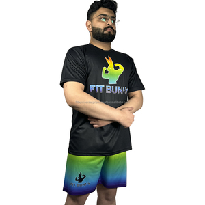 ชุดเสื้อยืดและกางเกงขาสั้นลำลองสำหรับผู้ชายฤดูร้อนสีสดใสระบายอากาศสวมใส่สบายมีสไตล์ - Product Image 4