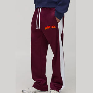 Pantalons confortables en molleton de coton de couleur unie personnalisés pour hommes pantalons pour hommes en gros pantalons streetwear personnalisés délavés pour hommes - Product Image 1