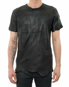 Camiseta de Cuero para Hombre, Color Negro Sólido, Modelo 2026, con Cierre Personalizado y Transpirable - Product Image 2