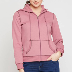 Top Selling Custom Made OEM Women's Zipper Hoodies High Quality 100% Cotton Eco-Friendly Windproof Casual Customized Colors Logo - Product Image 2