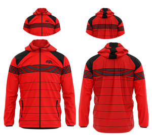 Chaqueta de lluvia de poliéster 100% de alta calidad para hombre, ropa deportiva de invierno lavable, chaqueta acolchada resistente al agua con capucha de manga larga - Product Image 4