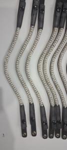 Bandas de cabeza de caballo de cuero elegantes hechas a mano, acolchadas suaves y duraderas para entrenamiento de equitación y espectáculos, tachuelas ecuestres - Product Image 2