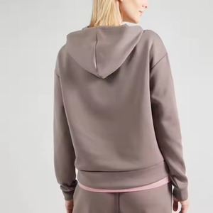 Sudadera con capucha de peso pesado de gran tamaño de alta calidad personalizada para mujer Sudadera con capucha deportiva informal bordado con estampado de algodón 100% para mujer - Product Image 6