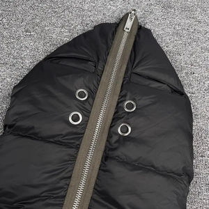 Chaqueta Acolchada para Hombre, Cuello Mao, Cálida, Transpirable, Ropa de Abrigo de Invierno, Cierre de Cremallera, Logotipo Frontal en Lona, Chaqueta de Exterior, Fibra de Bambú - Product Image 6