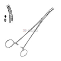 Pinces d'hystérectomie WERTHEIM de qualité supérieure légèrement incurvées Instruments médicaux gynécologiques chirurgicaux de 23.0cm