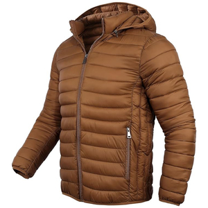 Men's Winter Hooded Puffer Jacket Casual Lightweight Warm Quilted Down Jacket Full Zip Outerwear Warm Hooded Puffer Jacket - Product Image 5