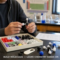 Kit de Modelo de Estructura Molecular de 240 Piezas, Juego de Modelos Educativos de Química con Material PLA para Ciencias de Secundaria/Preparatoria YL-066