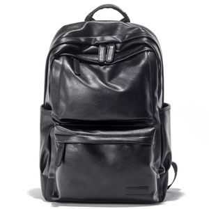 Nouveau sac à dos en cuir de différentes couleurs Vintage pochette pour ordinateur portable résistant à l'eau Roll Top College confortable sac de voyage léger - Product Image 3