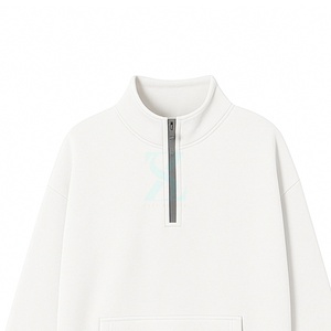 Sweat demi-zip femme décontracté coupe ample haut Streetwear pour la saison d'hiver femmes disponibles toutes les tailles sweats demi-zip - Product Image 2