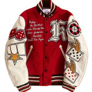 Chaqueta Universitaria de Béisbol de Alta Calidad, Estilo Urbano Personalizado, con Parches, Letras Bordadas en Chenilla, Chaqueta Varsity - Product Image 1