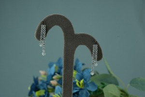 <b>Diamond</b> Earrings in White & Rose Gold Trendy Gold Plated IGI Certified for Wedding Party & Gift - Product Image 3