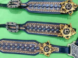 100% véritable cuir de vache argentin accessoires équestres personnalisés Western Horse Headstall et collier de poitrine - Product Image 4