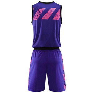 Uniforme de Baloncesto Personalizado para Hombre, Directo de Fábrica, 100% Poliéster, Sin Mangas, Verano/Invierno, Patrón 3D, Impresión por Transferencia de Calor, Secado Rápido - Product Image 2