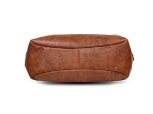 Sac hobo en cuir marron pour femme, grand sac à bandoulière, sac fourre-tout souple et décontracté, sac vintage à plusieurs poches, usage quotidien - Product Image 5