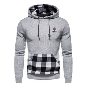 High Quality 100% Cotton <b>Pullover</b> Hoodie <b>Men</b> Regular Fit Solid Pocket Streetwear Fashion Clothing Custom Wholesale Winter - Product Image 1