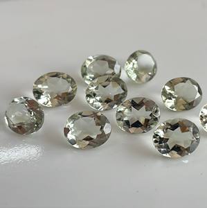 Améthyste verte naturelle coupe ovale 8x10mm à facettes-améthyste verte en vrac - Product Image 4