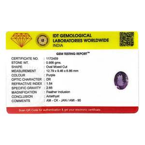 Ametyste facettée de 4,78 carats, saphir synthétique de haute qualité certifié GIA, créé en laboratoire, personnalisable (8 mm, 10 mm, 6 mm) - Product Image 4