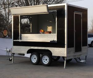 Chariot de restauration rapide de camion de nourriture mobile personnalisable de haute qualité pour les ventes de rue pour les collations Hotdogs Bonbons Chips Matériau en aluminium - Product Image 6