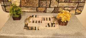 Exquisita bandeja para servir con incrustaciones de hueso, plato de postre de primera calidad hecho a mano para celebraciones de Eid, regalos árabes y Decoración de mesa para el hogar - Product Image 4