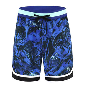 Short surdimensionné de basket-ball de sport pour hommes avec logo personnalisé Short de gym décontracté respirant pour la peau à séchage rapide - Product Image 5