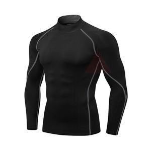 Camisas de compresión de sublimación 3D del fabricante Unisex transpirable de secado rápido 100% poliéster largo corte técnico estilo deportivo - Product Image 3