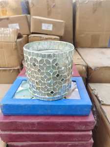 เชิงเทียนโมเสกสุดหรูสำหรับตกแต่งบ้านและงานเทศกาล เชิงเทียนโมเสกตกแต่ง งานฝีมือ ของตกแต่งแสงสว่าง - Product Image 4