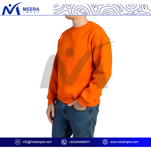 Sweat-shirt d'hiver de haute qualité à épaules tombantes pour homme, avec logo brodé personnalisé, grande taille, en polaire, col rond, coupe oversize - Product Image 3