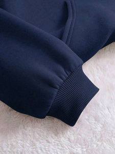 Pull à capuche imprimé 100% coton pour hommes Sweat-shirt en polaire confortable avec logo personnalisé Saison d'hiver Col à capuche - Product Image 3