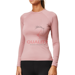 Camisa de equitación Ecuestre para mujer, tela transpirable que absorbe la humedad, ligera, cómoda, elegante, elástica, Top Atlético - Product Image 4