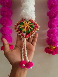 À la mode artificielle jasmin porte Toran Bandarwal perles tentures festive maison bureau décor indien Mandir Navratri porte cadeaux de pâques - Product Image 3