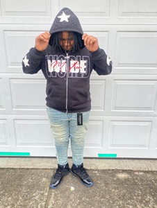 เสื้อฮู้ดปักลายฤดูหนาวแบบสั่งทำพิเศษสำหรับผู้ชาย ชุดวอร์มสไตล์วินเทจสตรีทแวร์ ผ้าฟลีซหนานุ่ม สกรีนโลโก้ตามสั่ง ขายส่ง - Product Image 3