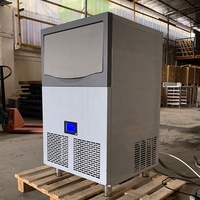 Machine à glace en flocons commerciale 50 kg/24h en acier inoxydable, refroidissement par air, machine à glace pilée de table pour bars