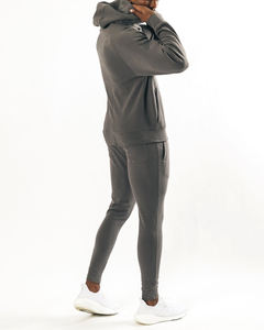 Sweat-shirt à capuche épais pour homme, personnalisé avec logo brodé en 3D, en coton, pour l'hiver, couleur unie, écologique, vente en gros - Product Image 2