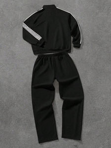 <b>Hoodie</b> and Jogger 2 Piece Set Men 100% Cotton Tracksuit <b>Hoodies</b> and Flared Sweat Pants Set Unisex - Product Image 4