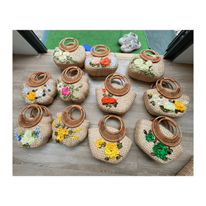 Vente en gros de sacs de plage en paille pour femmes faits à la main sac à main jacinthe d'eau du Vietnam 99GD de haute qualité et à prix compétitif - Product Image 2