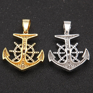 Collar con Colgante de Diamante Cultivado Clásico de Lujo Personalizado con Ancla de Gancho para Mujer con un Aspecto Impresionante y Atractivo a un Precio Accesible - Product Image 2