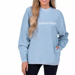 Sudadera holgada con estampado personalizado de cuello acanalado y hombros caídos con estampado de letras Vintage de manga larga de talla grande - Product Image 4