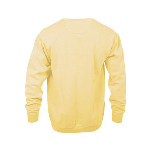 Sudadera Casual para Hombre, 100% Algodón, Cuello Redondo, Manga Larga, Color Amarillo Sólido, Ecológica, Premium, para Invierno, Venta al Por Mayor - Product Image 3