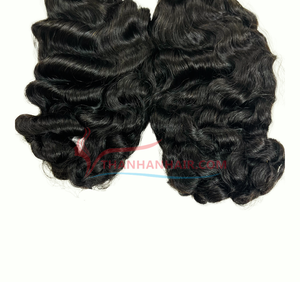 Extensions de cheveux naturels afro de qualité supérieure, tissage vietnamien vierge Remy, double trame machine, ondulation naturelle, bon prix - Product Image 4