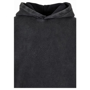 Sweat-shirt à capuche tendance pour homme, personnalisé OEM, effet délavé, 100 % coton, coupe oversize, en polaire, avec poche brodée en relief, collection hiver 2024 - Product Image 3
